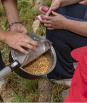 mini explorers with popcorn